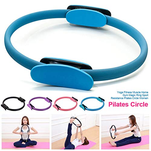 Ganquer Yoga Fitness Músculos Gimnasio Casa Deporte Resistencia Pilates Mujer Hogar Fitness Pilates Anillos de peso ligero y duradero., No nulo, negro