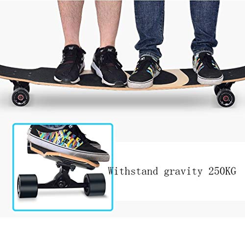 GAODD Longboard Skateboarding Profesional Stepping Tabla De Baile Doble Tabla De Equilibrio Principiantes Cuatro Rondas(Color:Segundo)