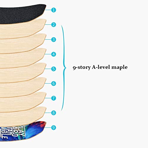 GAODD Longboard Skateboarding Profesional Stepping Tabla De Baile Doble Tabla De Equilibrio Principiantes Cuatro Rondas(Color:Segundo)