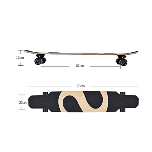 GAODD Longboard Skateboarding Profesional Stepping Tabla De Baile Doble Tabla De Equilibrio Principiantes Cuatro Rondas(Color:Segundo)