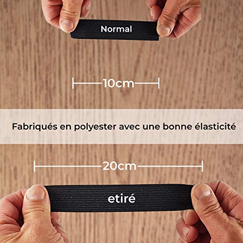 ✮Garantía De Por Vida✮-CZ Store-Banda elástica de costura de 10 METROS (11 Yardas)|Ancho 20 MM|Cinta Elástica de costura Prendas/Pantalones/Dobladillos- Elástica - Blanco y Negro - LOTE DE 2| ✮Garantía De Por Vida✮-CZ Store-Banda elástica de costura de 10 METROS (11 Yardas)|Ancho 20 MM|Cinta Elástica de costura Prendas/Pantalones/Dobladillos- Elástica - Blanco y Negro - LOTE DE 2|