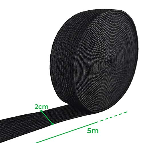 ✮Garantía De Por Vida✮-CZ Store-Banda elástica de costura de 10 METROS (11 Yardas)|Ancho 20 MM|Cinta Elástica de costura Prendas/Pantalones/Dobladillos- Elástica - Blanco y Negro - LOTE DE 2| ✮Garantía De Por Vida✮-CZ Store-Banda elástica de costura de 10 METROS (11 Yardas)|Ancho 20 MM|Cinta Elástica de costura Prendas/Pantalones/Dobladillos- Elástica - Blanco y Negro - LOTE DE 2|