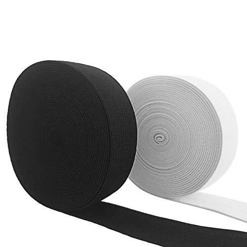 ✮Garantía De Por Vida✮-CZ Store-Banda elástica de costura de 10 METROS (11 Yardas)|Ancho 20 MM|Cinta Elástica de costura Prendas/Pantalones/Dobladillos- Elástica - Blanco y Negro - LOTE DE 2| ✮Garantía De Por Vida✮-CZ Store-Banda elástica de costura de 10 METROS (11 Yardas)|Ancho 20 MM|Cinta Elástica de costura Prendas/Pantalones/Dobladillos- Elástica - Blanco y Negro - LOTE DE 2|