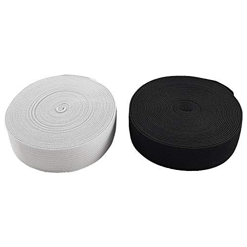 ✮Garantía De Por Vida✮-CZ Store-Banda elástica de costura de 10 METROS (11 Yardas)|Ancho 20 MM|Cinta Elástica de costura Prendas/Pantalones/Dobladillos- Elástica - Blanco y Negro - LOTE DE 2| ✮Garantía De Por Vida✮-CZ Store-Banda elástica de costura de 10 METROS (11 Yardas)|Ancho 20 MM|Cinta Elástica de costura Prendas/Pantalones/Dobladillos- Elástica - Blanco y Negro - LOTE DE 2|