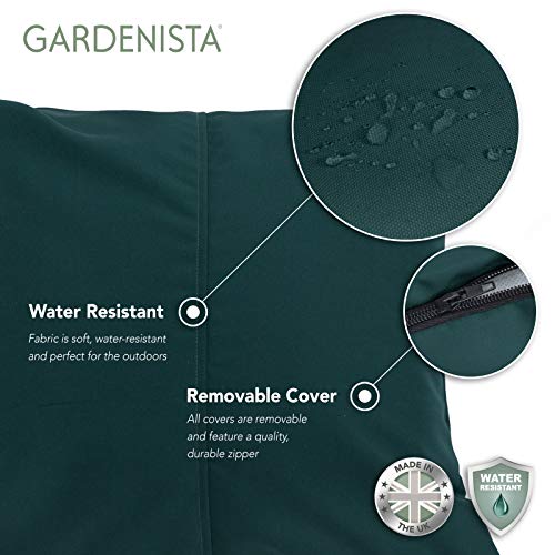 Gardenista Cojín de Muebles para Jardín 18” | Cojines Silla Jardin | Relleno de Miga de Espuma para Uso Externo | Resistente al Agua | 45 x 45 cm (Verde)