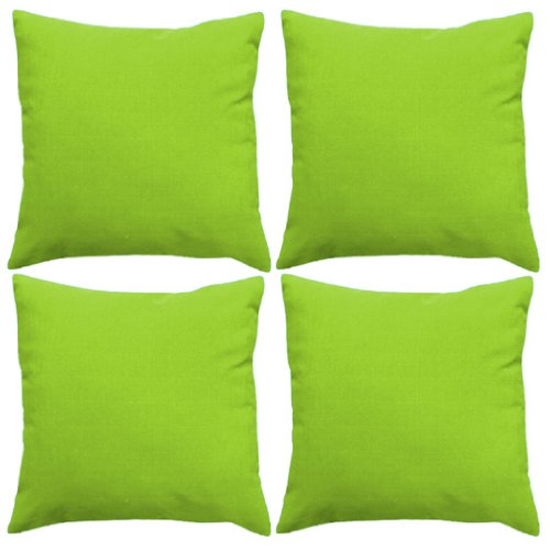 Gardenista Cojín de Muebles para Jardín | Cojines Silla Jardin | Relleno de Miga de Espuma para Uso Externo | Resistente al Agua | 45 x 45 cm | Paquete de 4 (Lima)