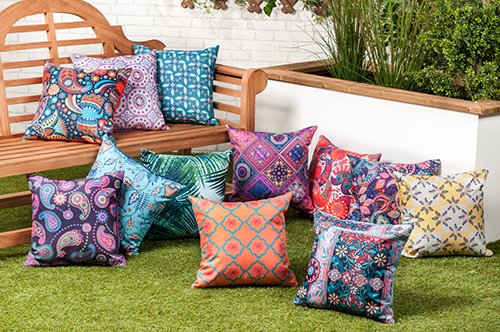 Gardenista Cojín para Jardines Exteriores | Almohadas con Patrones étnicos para Sillas de Mimbre para Patio | Relleno de Miga de Espuma Hipoalergénico | Resistente al Agua (Morocco Teal) Gardenista Cojín para Jardines Exteriores | Almohadas con Patrones étnicos para Sillas de Mimbre para Patio | Relleno de Miga de Espuma Hipoalergénico | Resistente al Agua (Morocco Teal)
