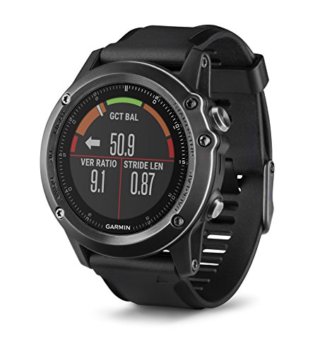 Garmin Fēnix 3 Zafiro HR - Reloj multideporte con GPS y pulsera de silicona, color negro