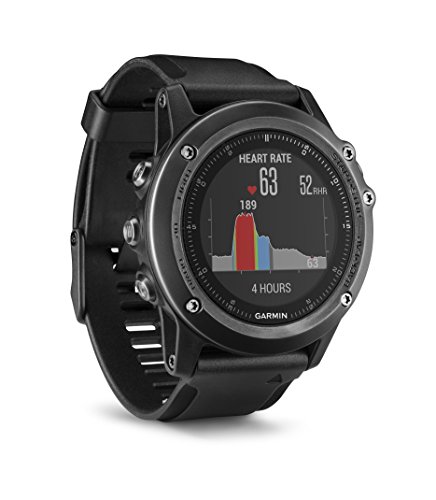 Garmin Fēnix 3 Zafiro HR - Reloj multideporte con GPS y pulsera de silicona, color negro