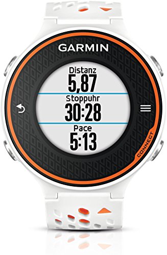 Garmin Forerunner 620 HRM - Reloj de carrera con GPS con pulsómetro, color blanco / naranja