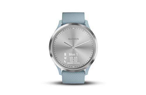 Garmin vívomove HR - Elegante reloj inteligente híbrido con monitor de actividad, azul claro