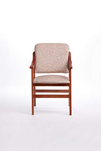 Gasten a gusto Silla Comedor, Brazos de Madera en Cerezo. Tela Antimanchas (Medidas: 86 * 54 * 54 cm). Especial Personas Mayores, Espalda Recta. Comedor o salita.… Beige Gasten a gusto Silla Comedor, Brazos de Madera en Cerezo. Tela Antimanchas (Medidas: 86 * 54 * 54 cm). Especial Personas Mayores, Espalda Recta. Comedor o salita.… Beige