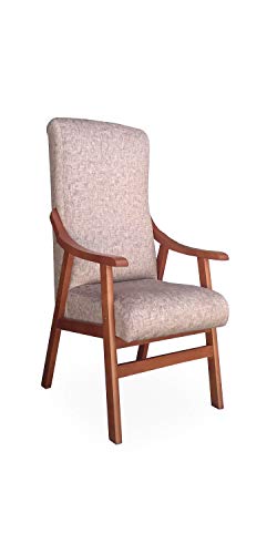 Gasten a gusto Silla con Brazos. Especial para geriátrico, Personas Mayores con la Espalda Recta. Tapizado en Tela o Polipiel. Color Beige (Medidas: 115 * 55 * 68 cm.) Gasten a gusto Silla con Brazos. Especial para geriátrico, Personas Mayores con la Espalda Recta. Tapizado en Tela o Polipiel. Color Beige (Medidas: 115 * 55 * 68 cm.)
