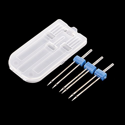 Gazechimp 3pcs Agujas Doble de Acero Inoxidable Accesorio de Máquina de Coser con Caja Plástica Gazechimp 3pcs Agujas Doble de Acero Inoxidable Accesorio de Máquina de Coser con Caja Plástica
