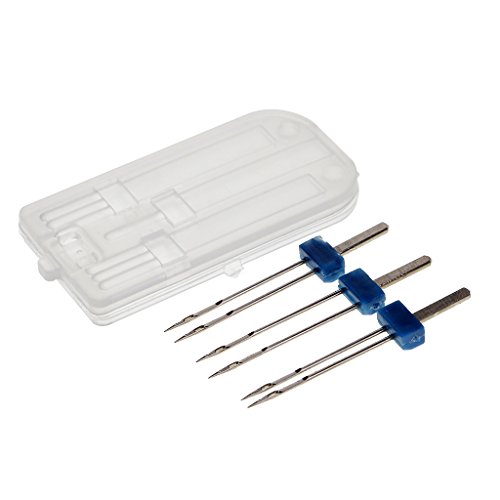 Gazechimp 3pcs Agujas Doble de Acero Inoxidable Accesorio de Máquina de Coser con Caja Plástica Gazechimp 3pcs Agujas Doble de Acero Inoxidable Accesorio de Máquina de Coser con Caja Plástica