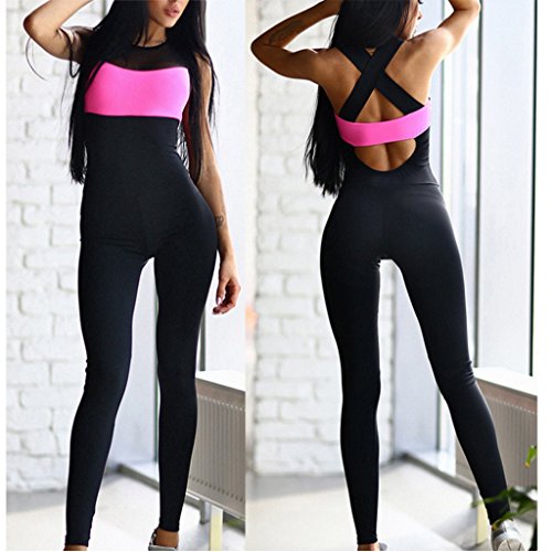 Gazechimp Mono Transpirable de Yoga Pantalones Atléticos para Mujeres Ropa Deportivos Suave de Gymnasia - M