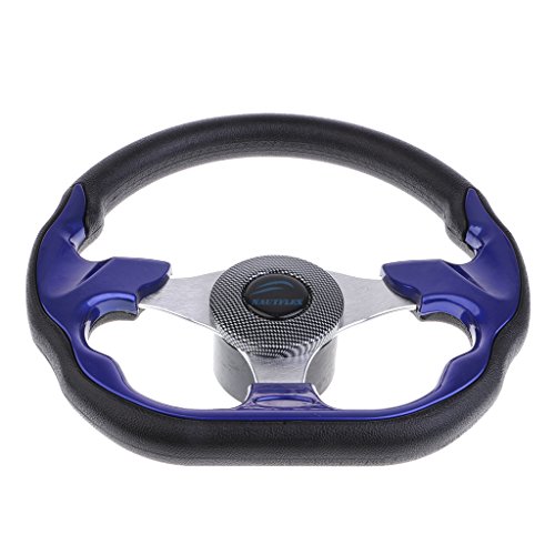 gazechimp Volante de Barco de 3 Radios de Aleación de Aluminio Universal con Agarre Negro + Azul con Cubierta de Espuma gazechimp Volante de Barco de 3 Radios de Aleación de Aluminio Universal con Agarre Negro + Azul con Cubierta de Espuma