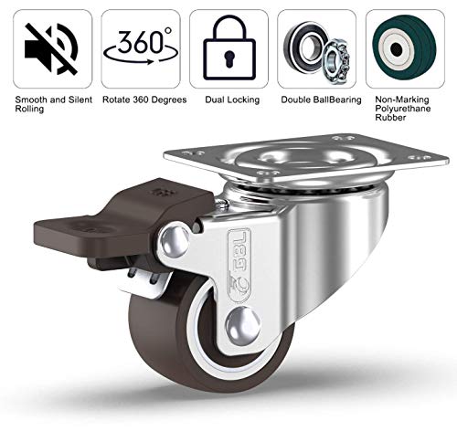 GBL - 4 Ruedas para Muebles + Tornillos 40KG | 25mm Ruedas Giratorias, Rueda Pivotantes, Ruedas Con Freno | Ruedas Pequeñas GBL - 4 Ruedas para Muebles + Tornillos 40KG | 25mm Ruedas Giratorias, Rueda Pivotantes, Ruedas Con Freno | Ruedas Pequeñas