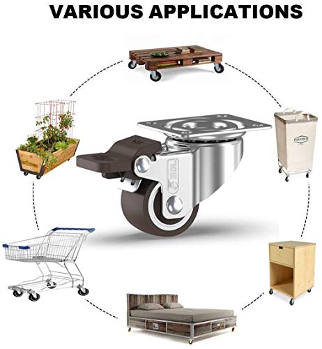 GBL - 4 Ruedas para Muebles + Tornillos 40KG | 25mm Ruedas Giratorias, Rueda Pivotantes, Ruedas Con Freno | Ruedas Pequeñas GBL - 4 Ruedas para Muebles + Tornillos 40KG | 25mm Ruedas Giratorias, Rueda Pivotantes, Ruedas Con Freno | Ruedas Pequeñas