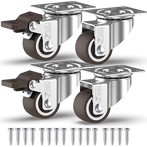GBL - 4 Ruedas para Muebles + Tornillos 40KG | 25mm Ruedas Giratorias, Rueda Pivotantes, Ruedas Con Freno | Ruedas Pequeñas GBL - 4 Ruedas para Muebles + Tornillos 40KG | 25mm Ruedas Giratorias, Rueda Pivotantes, Ruedas Con Freno | Ruedas Pequeñas