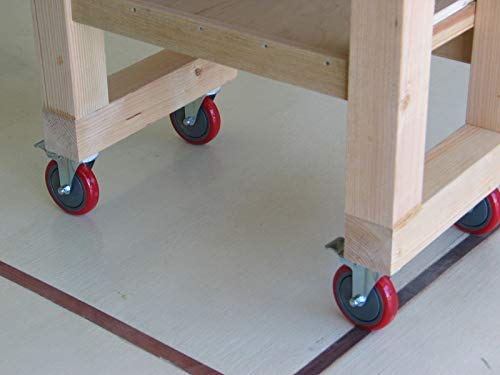 GBL - 4 Ruedas para Muebles + Tornillos 600KG | 100mm Ruedas Giratorias, Rueda Pivotantes, Ruedas Con Freno Industrial Con Placa de Montaje GBL - 4 Ruedas para Muebles + Tornillos 600KG | 100mm Ruedas Giratorias, Rueda Pivotantes, Ruedas Con Freno Industrial Con Placa de Montaje