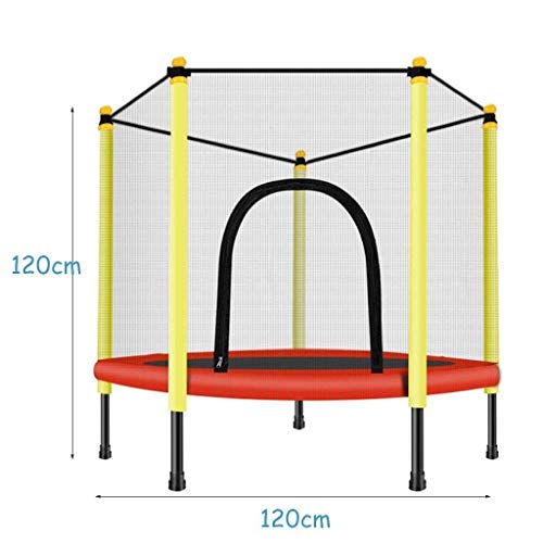 Gcrzwi Adulto Constitución Que despide Cama elástica con Cremallera más Seguro de la Puerta de Salto y Rebote Cama de 48 Pulgadas Infantil for los niños Bonito Regalo de cumpleaños de Carga máxima de