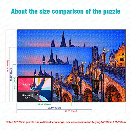 Gdansk Pilar Tower Of The Virgin Cathedral Zaragoza Cathedral Puzzle Juego de competencia de cerebro Artefacto de citas 1000 piezas 75x50cm rompecabezas de madera