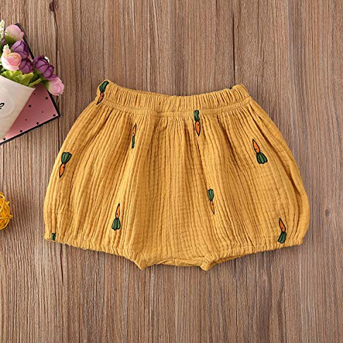 Geagodelia - Pantalón corto de verano para bebé niña, diseño de lunares de cactus y zanahoria (C, 2-3 años)