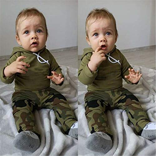 Geagodelia Toddler - Chándal infantil de manga larga con capucha para bebé verde 3-6 Meses Geagodelia Toddler - Chándal infantil de manga larga con capucha para bebé verde 3-6 Meses