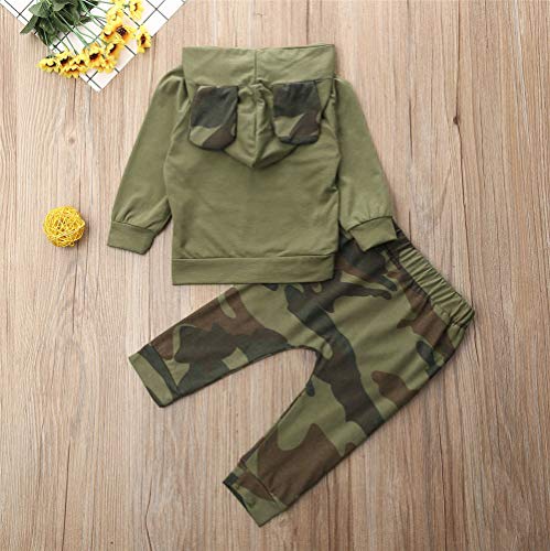 Geagodelia Toddler - Chándal infantil de manga larga con capucha para bebé verde 3-6 Meses Geagodelia Toddler - Chándal infantil de manga larga con capucha para bebé verde 3-6 Meses
