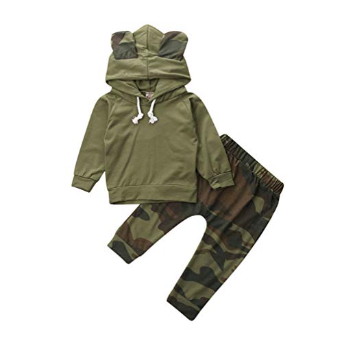 Geagodelia Toddler - Chándal infantil de manga larga con capucha para bebé verde 3-6 Meses Geagodelia Toddler - Chándal infantil de manga larga con capucha para bebé verde 3-6 Meses