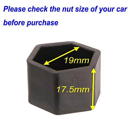 Gebildet 20 Piezas Universal 19 mm Tapa de Tuerca de Rueda, Tapas para Tornillos de Rueda de Caucho de Silicona, Cubierta de Tuerca de Neumático, Wheel Bolt Nut Cap (Negro) Gebildet 20 Piezas Universal 19 mm Tapa de Tuerca de Rueda, Tapas para Tornillos de Rueda de Caucho de Silicona, Cubierta de Tuerca de Neumático, Wheel Bolt Nut Cap (Negro)