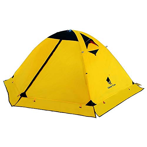 GEERTOP Tienda de campaña para 2 Personas, 4 Estaciones, Impermeable, Doble Capa, para Caza, Senderismo, Escalada, Viajes, fácil configuración (Yellow) GEERTOP Tienda de campaña para 2 Personas, 4 Estaciones, Impermeable, Doble Capa, para Caza, Senderismo, Escalada, Viajes, fácil configuración (Yellow)