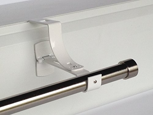 Geko – 2 x sin Necesidad de Agujeros Soportes para Cortina (diámetro: 28 mm – Especial para Rodillo Obturador Caja – Color: Blanco