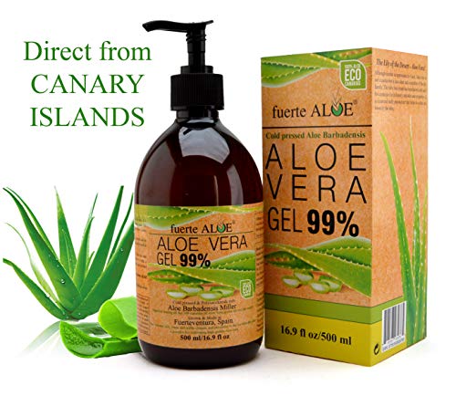 GEL Aloe Vera PURO 99% CERTIFICADO ORGANICO 100% Para CARA CUERPO CABELLO Deja PIEL Suave - 500 ml / 16.9 fl oz GEL Aloe Vera PURO 99% CERTIFICADO ORGANICO 100% Para CARA CUERPO CABELLO Deja PIEL Suave - 500 ml / 16.9 fl oz