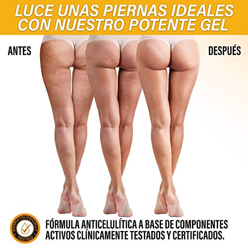 Gel Anticelulítico Reductor Intensivo | Elimina la Celulitis y La Piel de Naranja | Reafirma, Tonifica e Hidrata la Piel | Activa la Microcirculación | Efecto Push Up | Rápida Actuación | 200ML. Gel Anticelulítico Reductor Intensivo | Elimina la Celulitis y La Piel de Naranja | Reafirma, Tonifica e Hidrata la Piel | Activa la Microcirculación | Efecto Push Up | Rápida Actuación | 200ML.