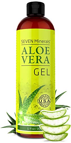 Gel de Aloe Vera Orgánico con 100% de Aloe Puro de Aloe recién cortado - SIN ACRILADOS NI CROSPOLÍMETROS, por lo que se absorbe rápidamente sin residuos pegajosos - Grande 355 ml / 12 fl oz