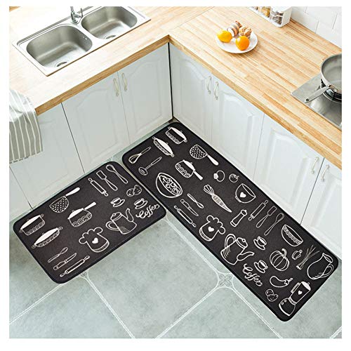 GELing Alfombras de Cocina Felpudos Cocina Dormitorio Baño Antideslizante Decorativa Alfombra de Entrada Alfombrillas absorbentes Chef 50 * 80cm