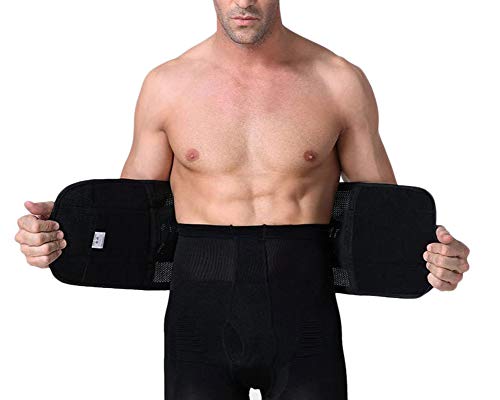 GELing Hombre Faja Reductora Elástica Barriga Adeltazante Body Shaper Corset Negro L