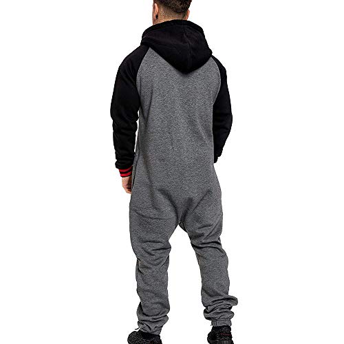 GEMSeven Trajes De Deporte De Invierno para Hombre Más Terciopelo Mamelucos Calientes Mono con Capucha Mullido Ropa De Casa Monos con Cremallera GEMSeven Trajes De Deporte De Invierno para Hombre Más Terciopelo Mamelucos Calientes Mono con Capucha Mullido Ropa De Casa Monos con Cremallera