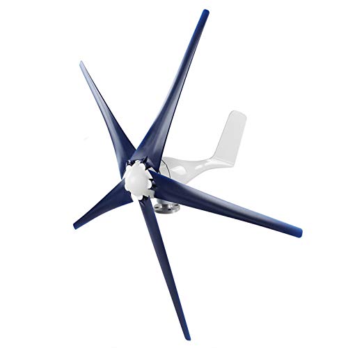Generador de viento, velocidad del viento nominal de 12M / S Operación estable Alta eficiencia Turbina de viento práctica y(blue, 48V)