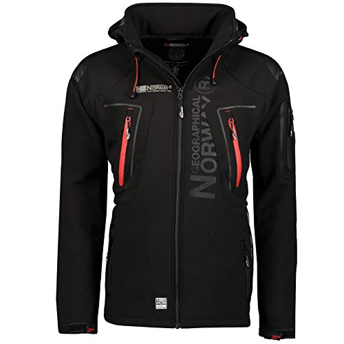 Geographical Norway Geno-5 Tambour Techno - Chaqueta Softshell para Hombre (Talla L), Color Negro