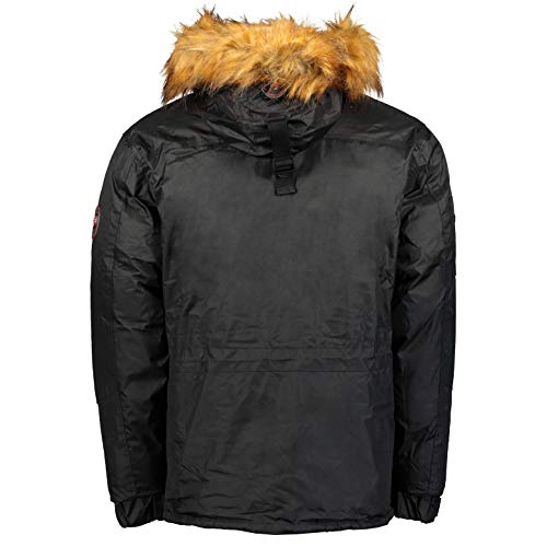 Geographical Norway, parka para hombre con capucha fija, modela Bench, Negro L