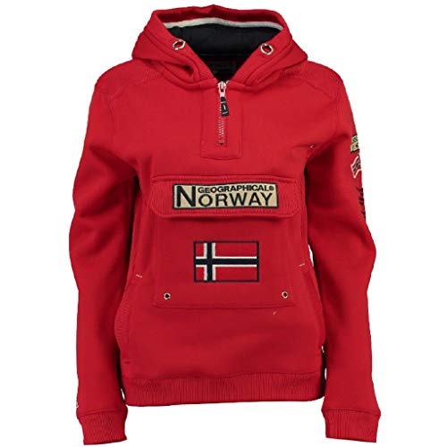 Geographical Norway Sudadera GYMCLASS DE NIÑO Y NIÑA Unisex Rojo Talla 14