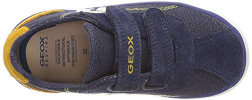 Geox B Kilwi Boy G, Zapatillas Bebé-Niños, Navy/Dk Yellow C4229, 20 EU