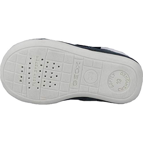 Geox B Tutim A, Zapatos Primeros Pasos Bebé-Niños, Navy/White C4211, 18 EU