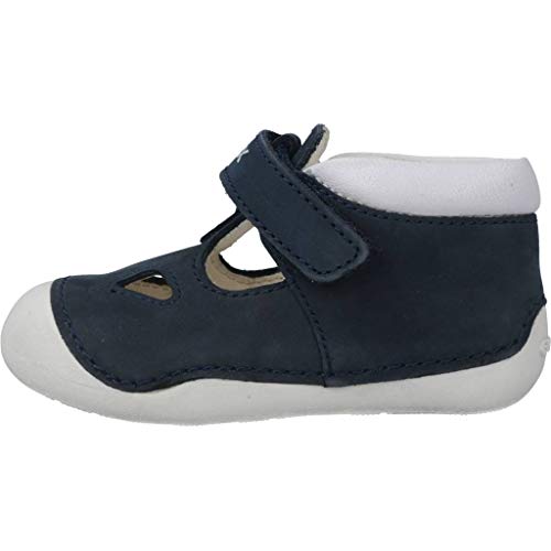 Geox B Tutim A, Zapatos Primeros Pasos Bebé-Niños, Navy/White C4211, 18 EU