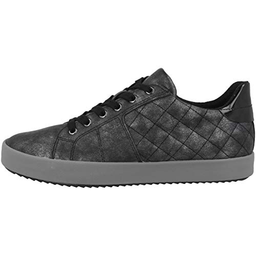 Geox Mujer Zapatos con Cordones BLOMIEE,señora Zapatos Deportivos,Calzado,con Cordones,para Exterior,Deportivo,Removable Insole,Schwarz,36 EU/3 UK