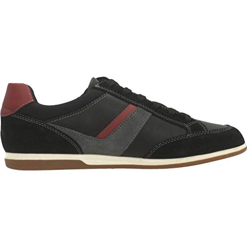 Geox U Renan C, Zapatillas Hombre, Negro (Black/Dk Red C0260), 45 EU Geox U Renan C, Zapatillas Hombre, Negro (Black/Dk Red C0260), 45 EU