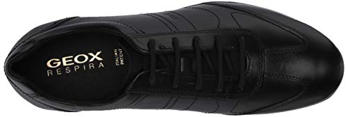Geox UOMO Symbol B, Zapatos de Cordones Hombre, Negro, 41 EU